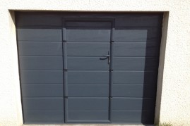 porte de garage basculante avec portillon integré (aluminium)